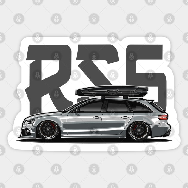 RS6 Avant - Touring Mode (White) Sticker by Jiooji Project